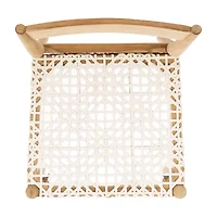 Pranit Dining Chair with Woven Leather Seat - Set of 2