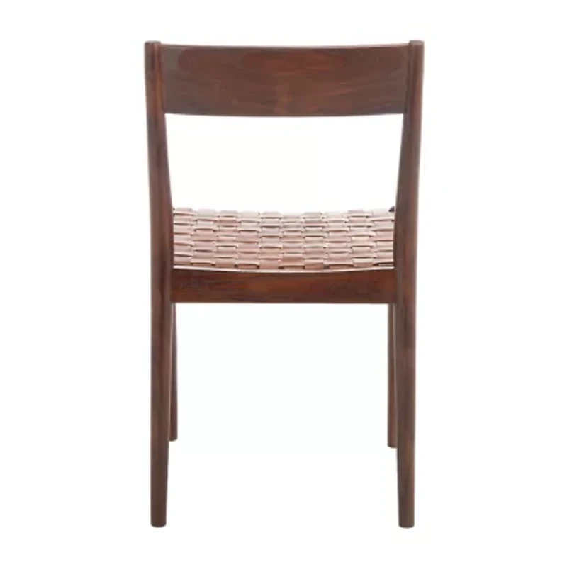 Eluned Dining Chair with Basket Woven Seat - Set of 2