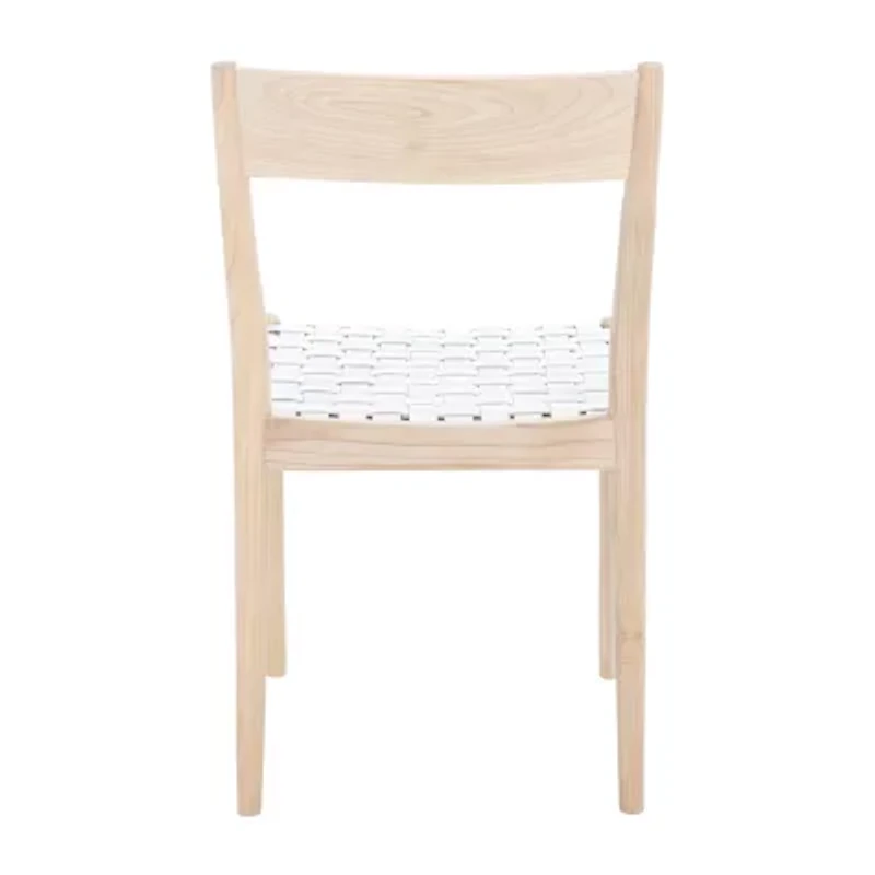 Eluned Dining Chair with Basket Woven Seat - Set of 2