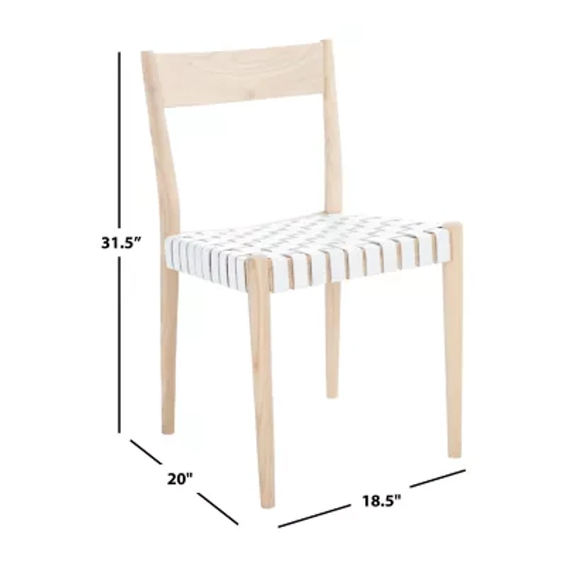 Eluned Dining Chair with Basket Woven Seat - Set of 2