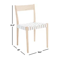 Eluned Dining Chair with Basket Woven Seat - Set of 2