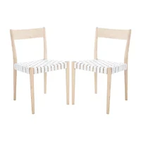 Eluned Dining Chair with Basket Woven Seat - Set of 2