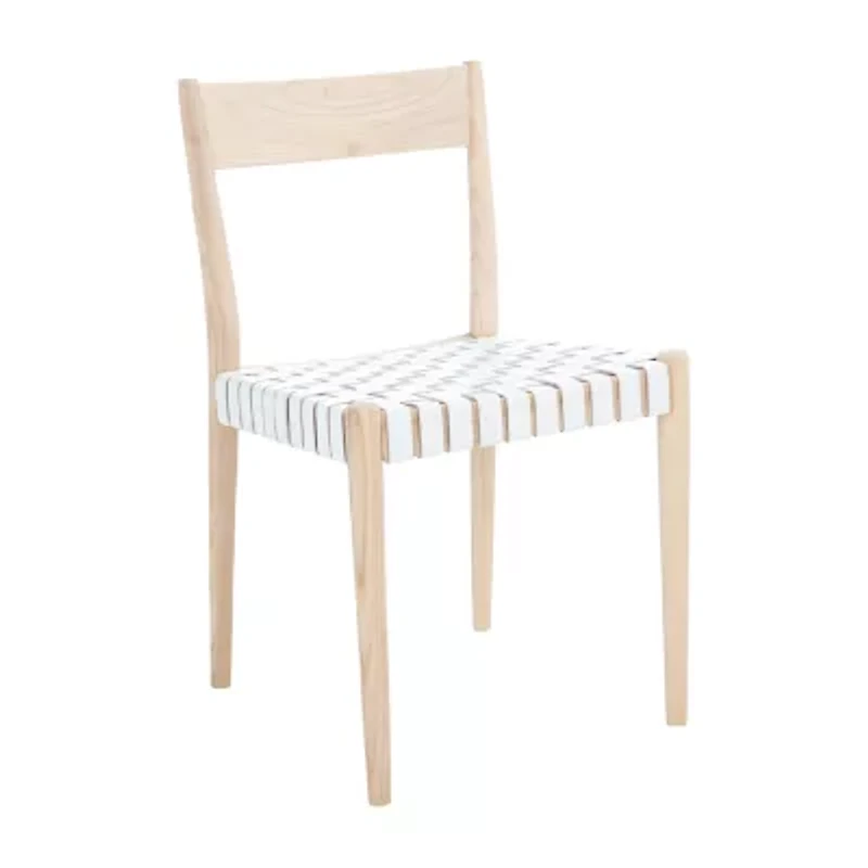 Eluned Dining Chair with Basket Woven Seat - Set of 2