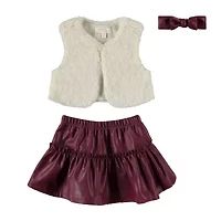Btween Baby Girls 3-pc. Skirt Set