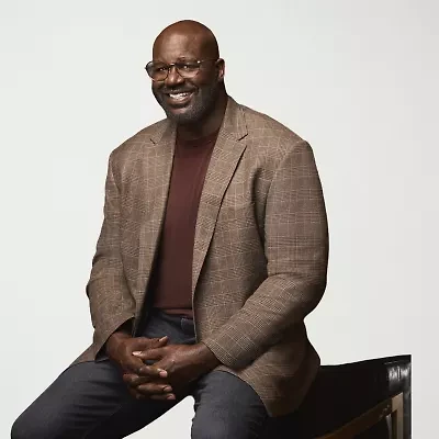 Shaquille O'Neal XLG Mens Big and Tall Plaid Stretch Fabric Classic Fit Sport Coat