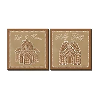 Streamline Art Holly Jolly Set Canvas Art