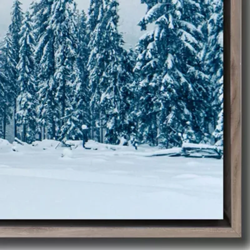 Streamline Art Snowy Landscape Canvas Art