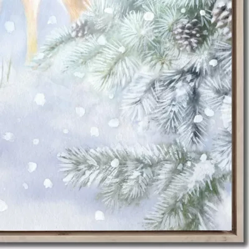 Streamline Art Forest Fawn Canvas Art