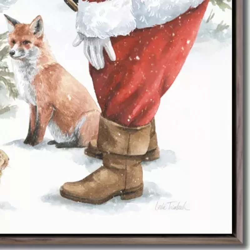 Streamline Art Woodland Santa Ii Canvas Art