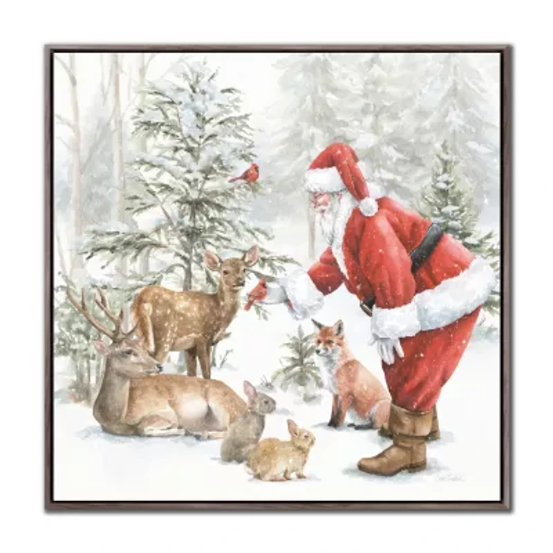 Streamline Art Woodland Santa Ii Canvas Art