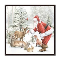 Streamline Art Woodland Santa Ii Canvas Art
