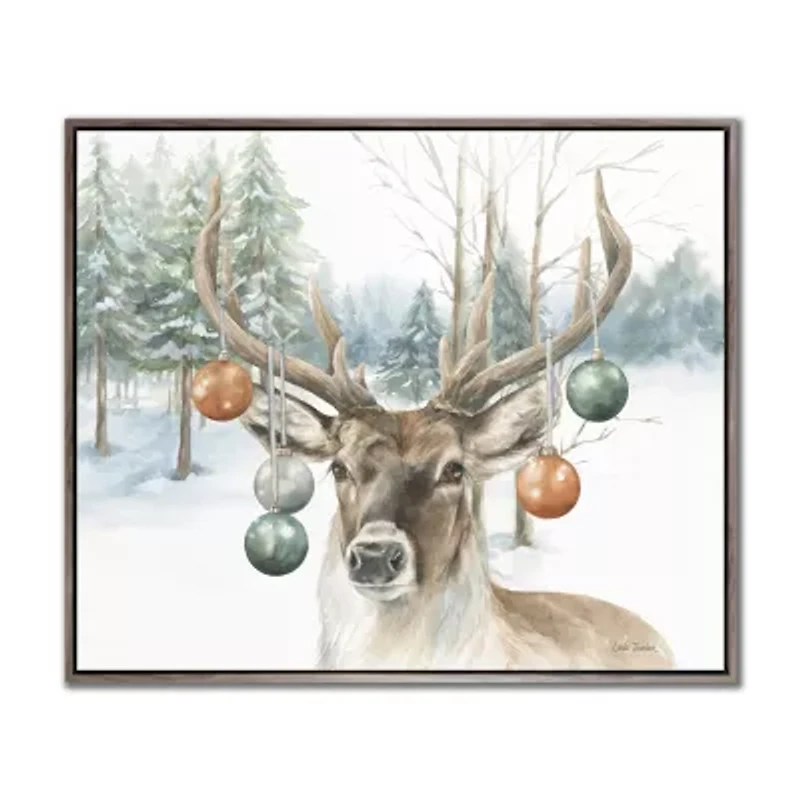 Streamline Art Deer Canvas Art