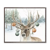 Streamline Art Deer Canvas Art