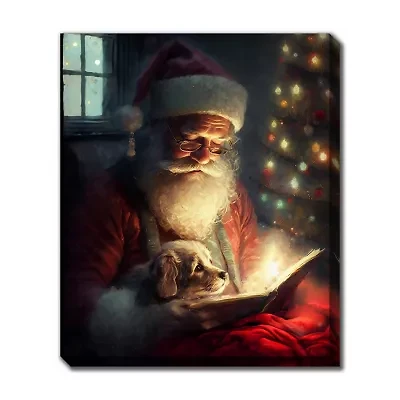 Streamline Art Santa Cuddles Canvas Art