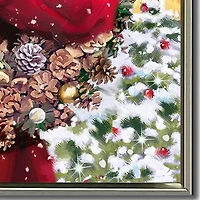 Streamline Art Santa Wreath Canvas Art