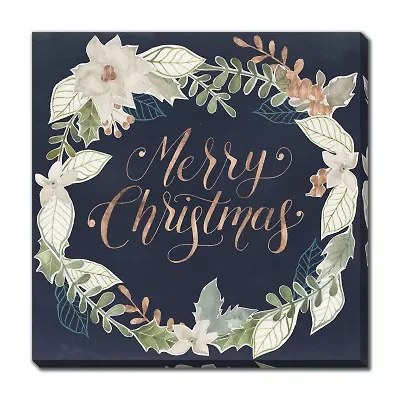 Streamline Art Wreath Canvas Art