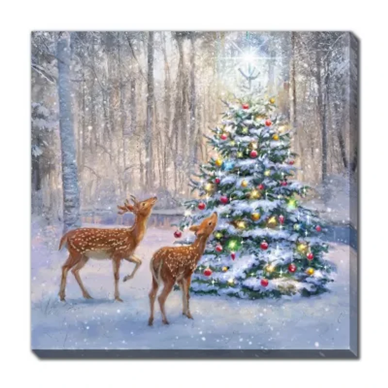 Streamline Art Adoring Deer Canvas Art