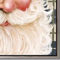 Streamline Art Santa In Navy Canvas Art