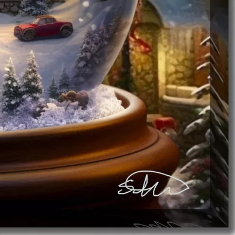 Streamline Art Snow Globe Ii Canvas Art