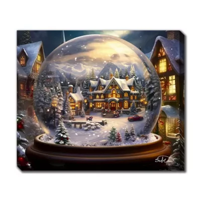 Streamline Art Snow Globe Ii Canvas Art