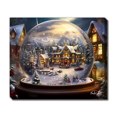Streamline Art Snow Globe Ii Canvas Art
