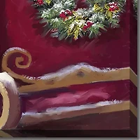 Streamline Art Puppy Sleigh Canvas Art