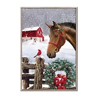 Streamline Art Horse And Cardinal Canvas Art