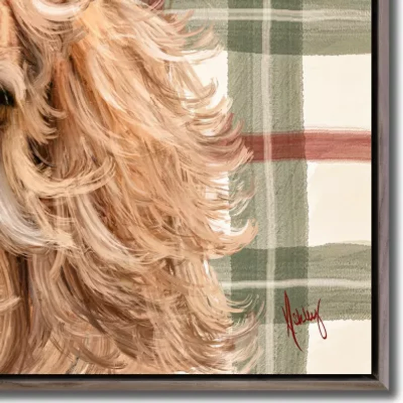 Streamline Art Plaid Highland Canvas Art