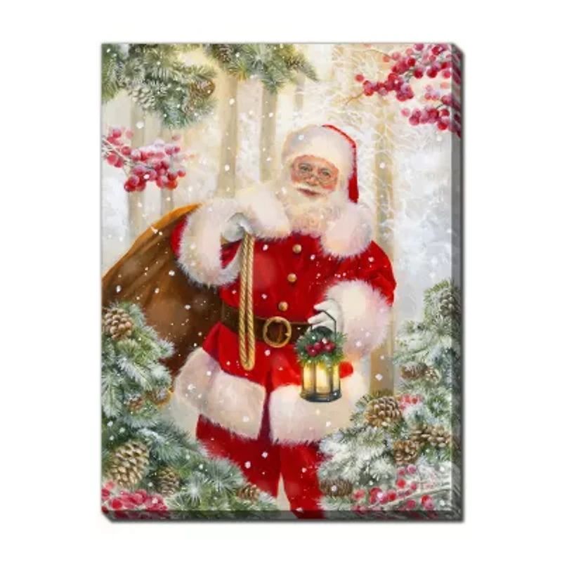 Streamline Art Santa Glow Canvas Art
