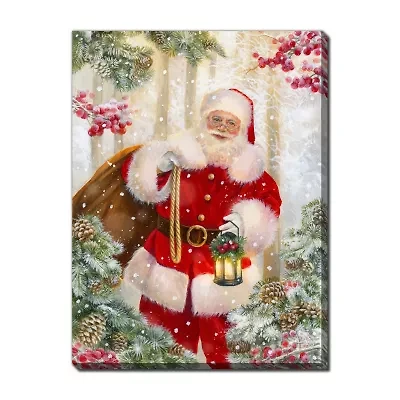 Streamline Art Santa Glow Canvas Art