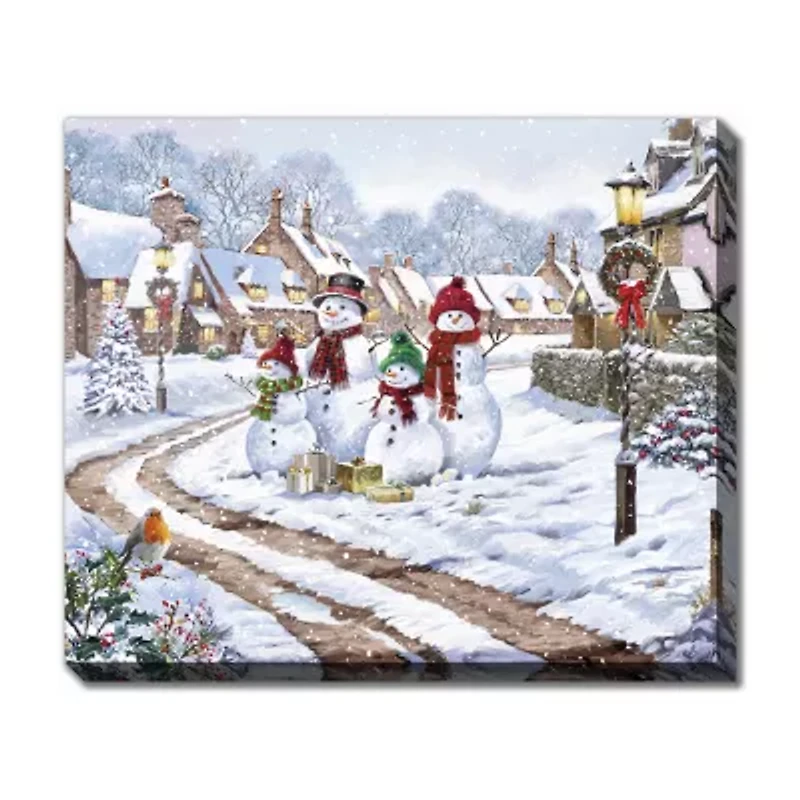 Streamline Art Frosty Family Canvas Art