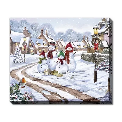 Streamline Art Frosty Family Canvas Art