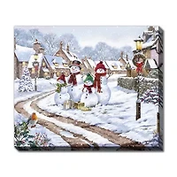 Streamline Art Frosty Family Canvas Art