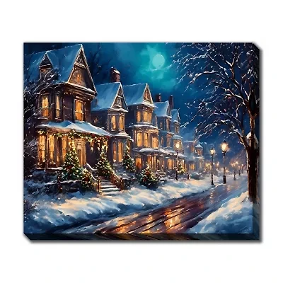 Streamline Art Victorian Village Canvas Art