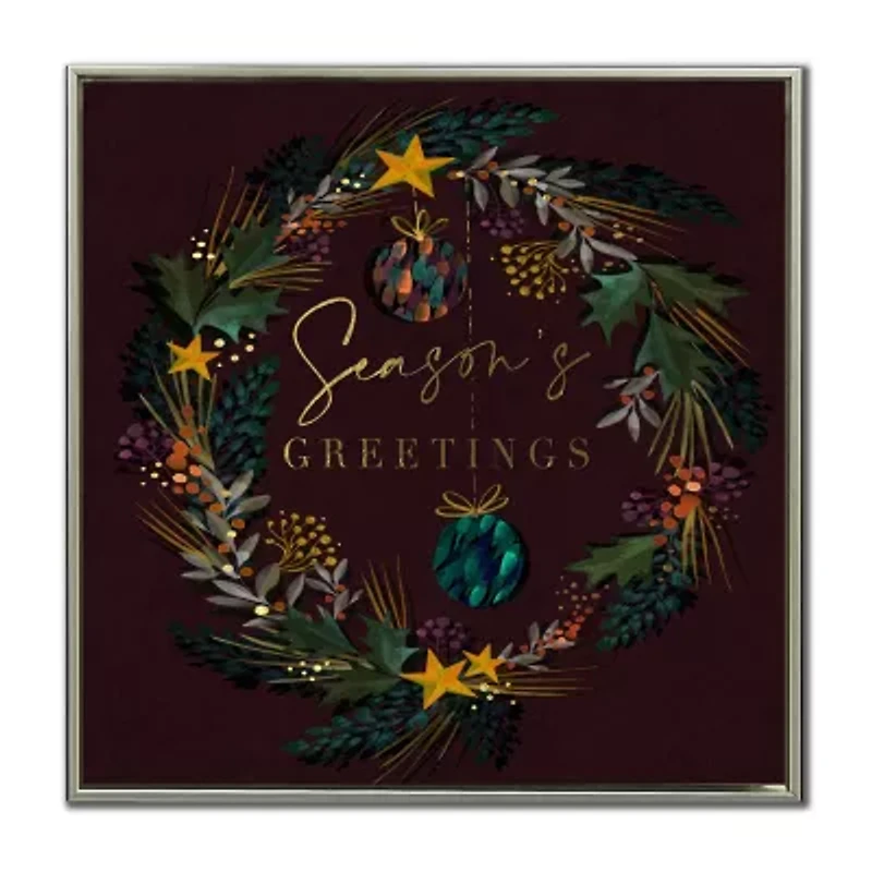 Streamline Art Seasons Wreath Canvas Art