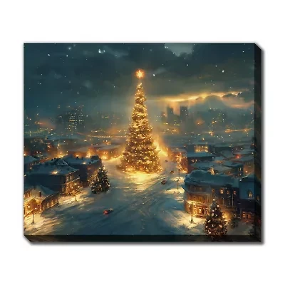 Streamline Art Tree Aglow Canvas Art