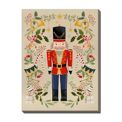 Streamline Art Nutcracker Wreath Canvas Art