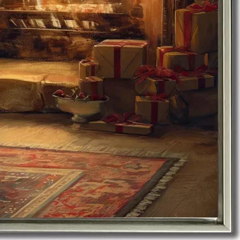 Streamline Art Santa Reading Canvas Art