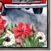 Streamline Art Poinsettias Canvas Art