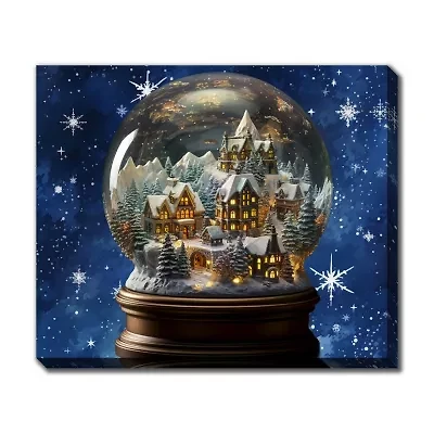 Streamline Art Snow Globe I Canvas Art