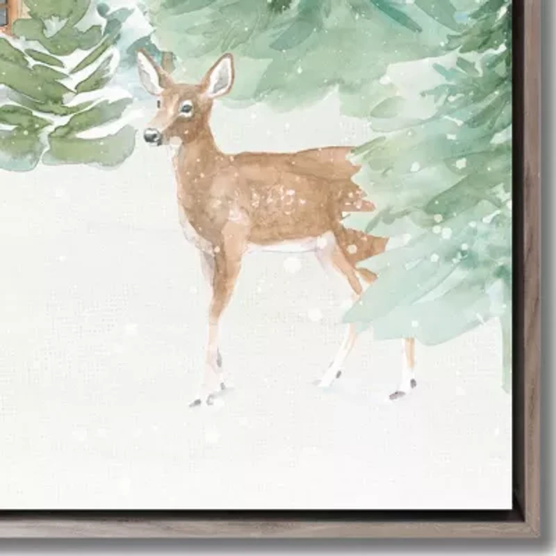 Streamline Art Wooded Winter Canvas Art