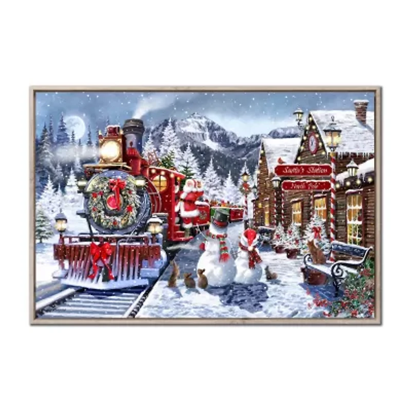 Streamline Art Santas Train Station Canvas Art