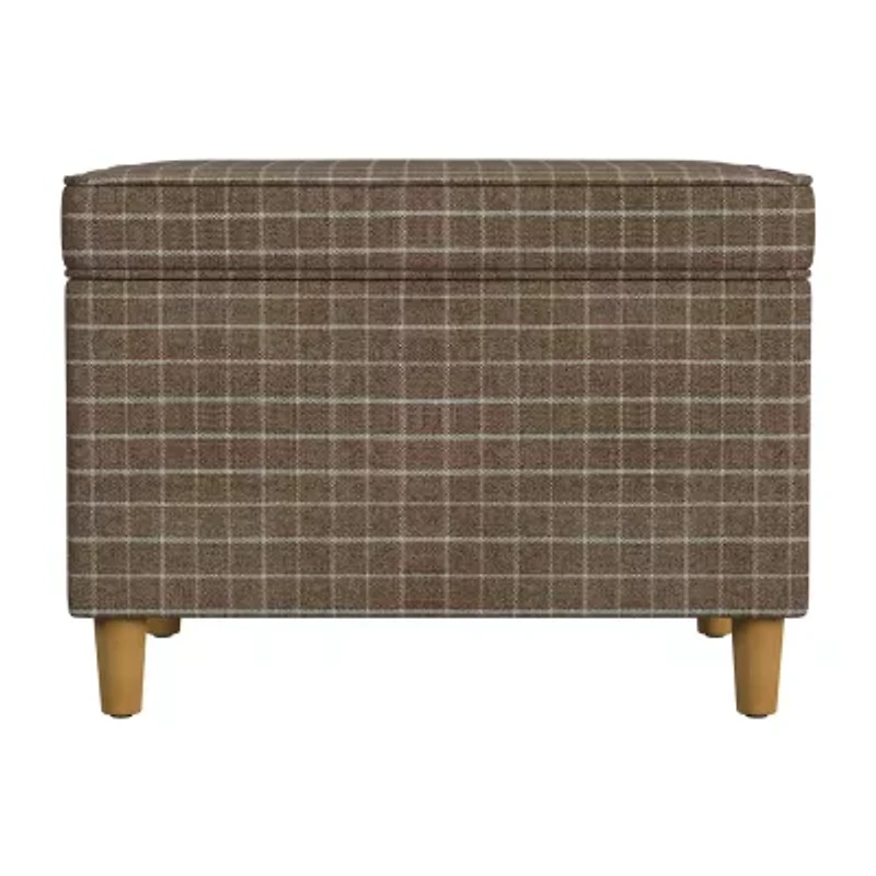 Kinfine Homepop Dinah Hinged Lid Ottoman