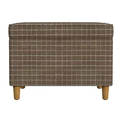 Kinfine Homepop Dinah Hinged Lid Ottoman