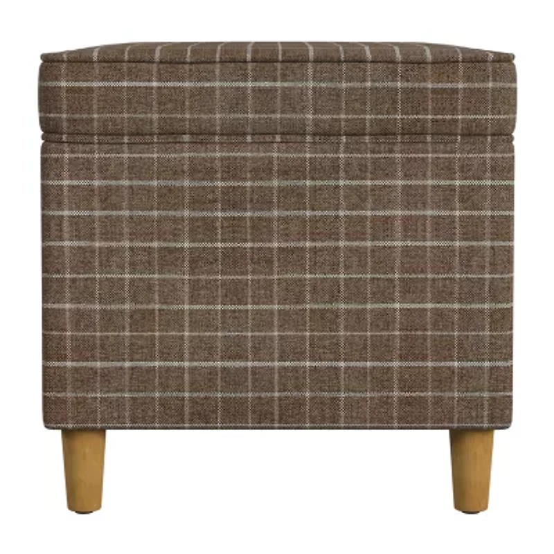Kinfine Homepop Dinah Hinged Lid Ottoman