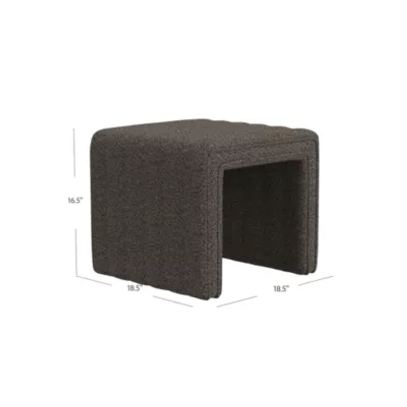 Kinfine Homepop Modern Channel Storage Ottoman