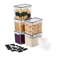 Sorbus (121oz/15cups) Airtight Food Storage Containers - Four-Way Snap Lids Keeps Food Fresh - Store Cereal, Pasta, Flour And More 10-pc. Food Container