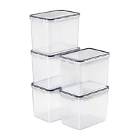 Sorbus (121oz/15cups) Airtight Food Storage Containers - Four-Way Snap Lids Keeps Food Fresh - Store Cereal, Pasta, Flour And More 10-pc. Food Container