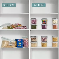 Sorbus 12 Pack (0.8l/27.05 Oz) Airtight Food Storage Containers With Locking Lids, Measuring Spoons & Labels 12-pc. Food Container
