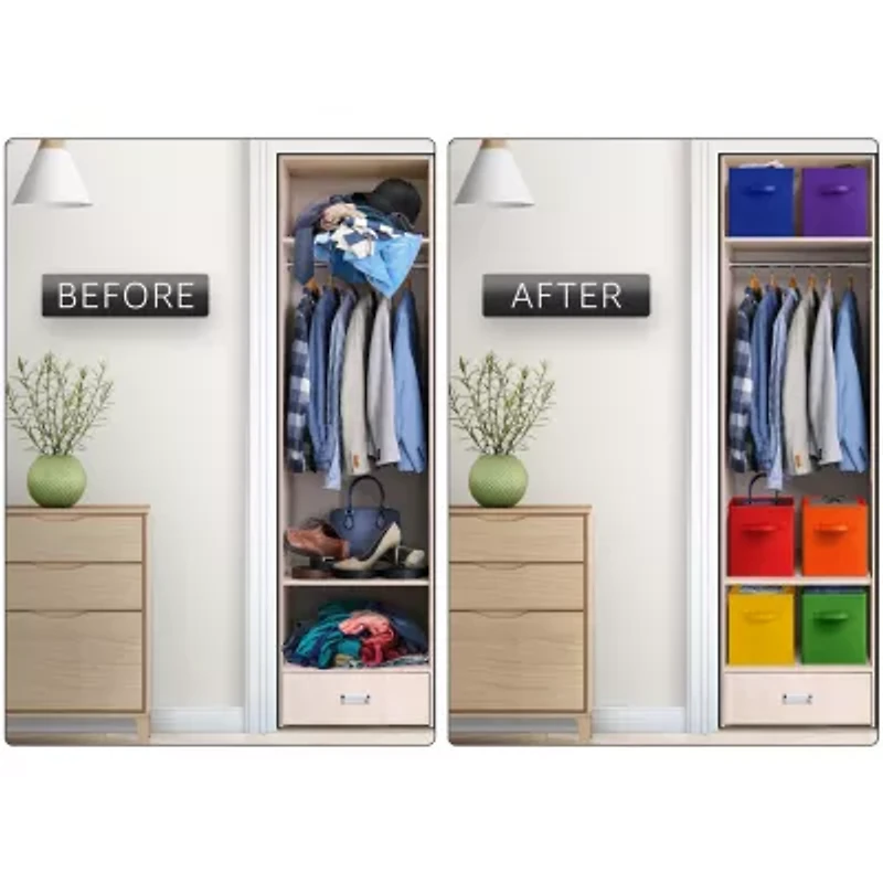 Sorbus Sorbus 6 Pack 13 Inch Foldable Storage Cubes With Handles- For Organizing Home, Shelves, Nursery, Playroom, Closet And More Storage Cube